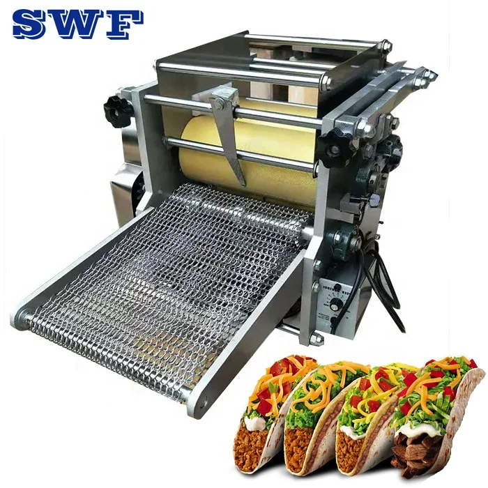 Automatic Portable Round Roti Maker Chapati Mexico Corn Tortilla Tabletop Press Making Machine