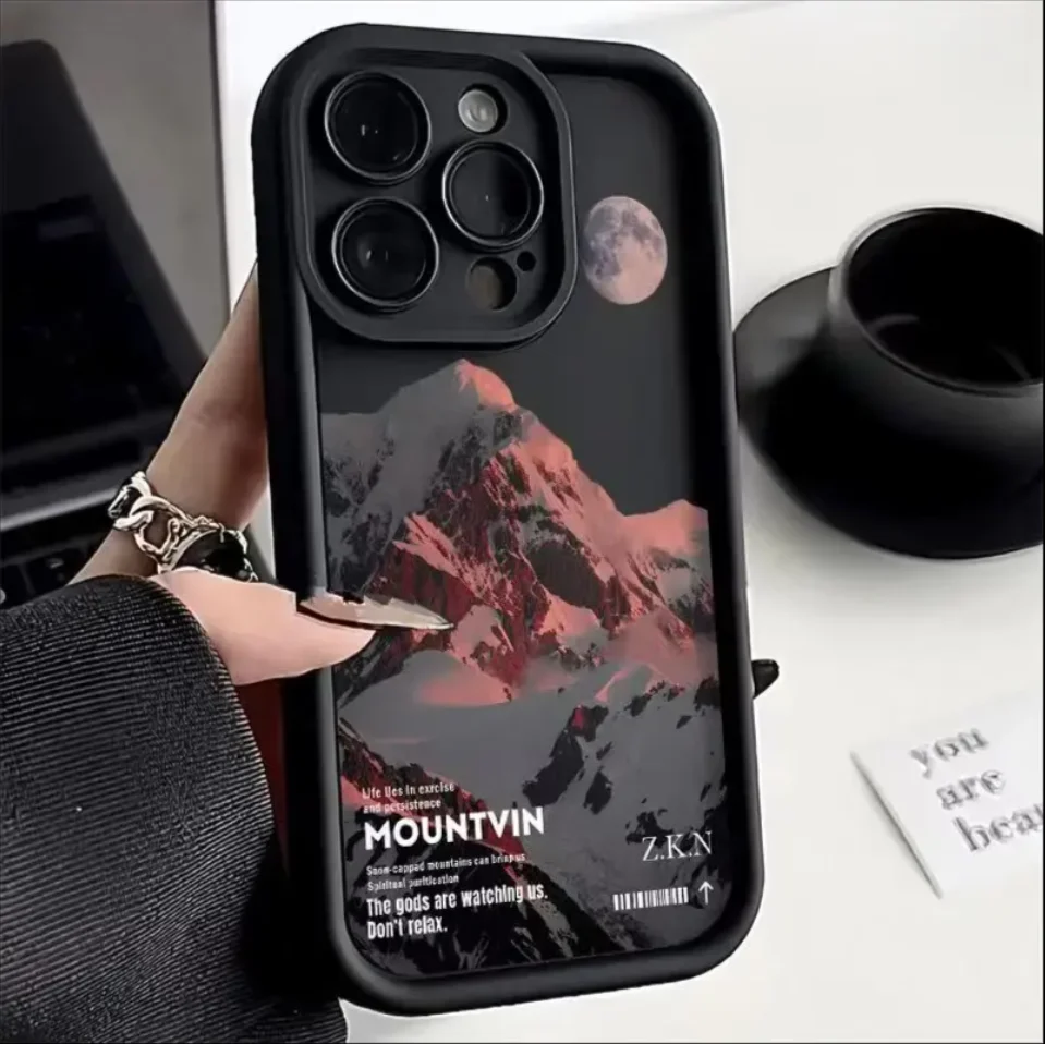 Mountain Scenery Phone Case For IPhone 15 Pro Max 14 13 12 11 Pro Max XS X XR 7 8 Plus SE 2020 Shockproof Bumper Back Case Cover