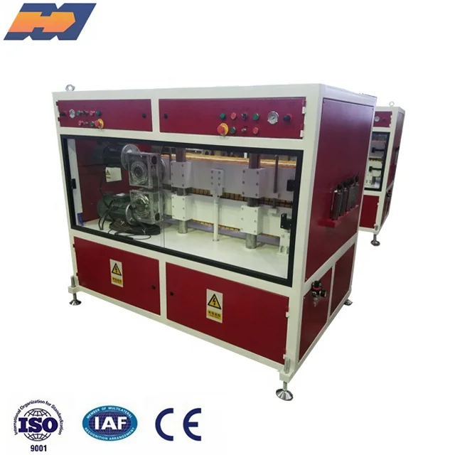 Double rubber belt running Plastic extruder profile Double haul off machine