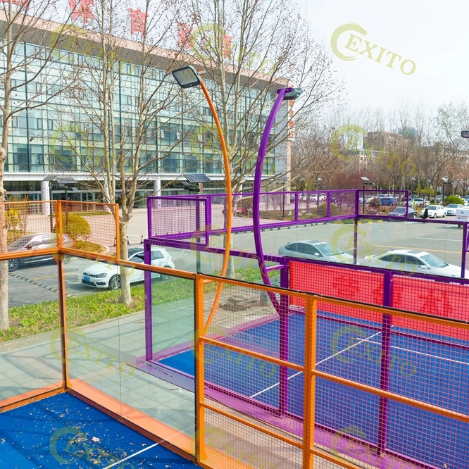 EXITO New Design Hot Sale Best Quality 10*20m WPT Standard Paddle Tennis Court Panoramic Court Padel