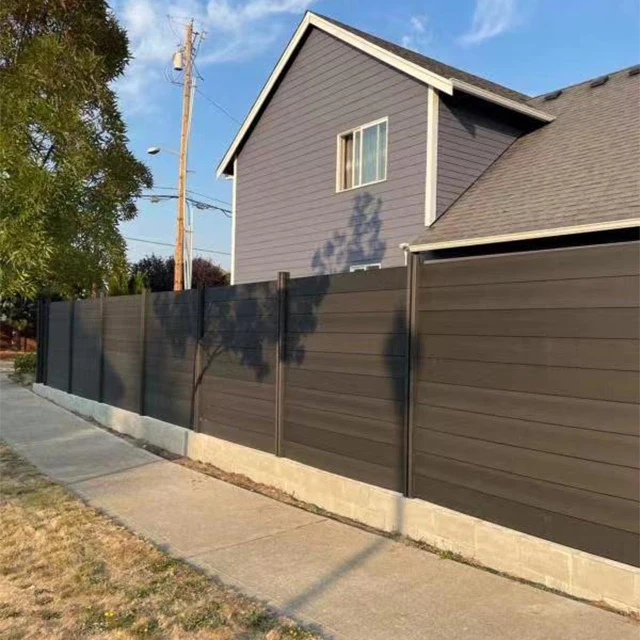 Hot Sale WPC Decking Outdoor Composite Fencing Board WPC Fence Panels Wood Plastic Composite Fence Panels