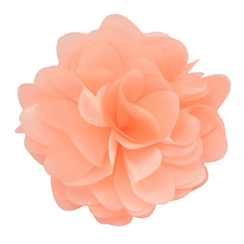 Hot Selling 8cm Satin Cloth Rose Flower Artificial Decorative Flower Fashion Handmade For Children Headwear Hair Accessories