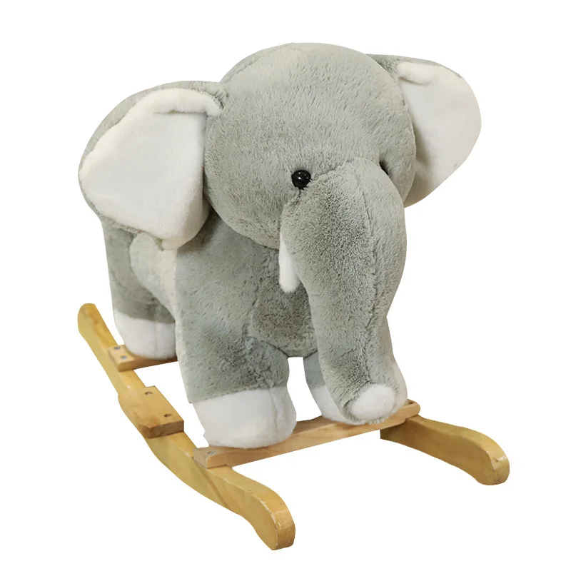 riding animal toy custom soft ride elephant rocking chair plush riding toy rocking horse plush animal plush toy decoration