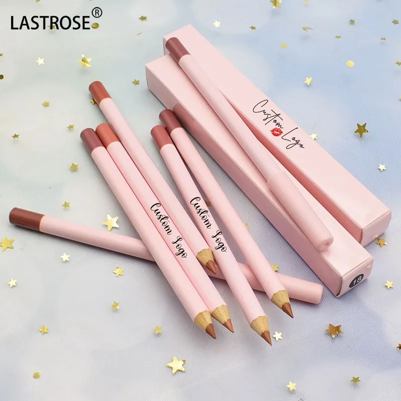 Private Label Cosmetics Pink Lipliner Lip Liner Makeup Vegan Cruelty Free Waterproof Long Lasting Matte Creamy Lip Liner Pencil
