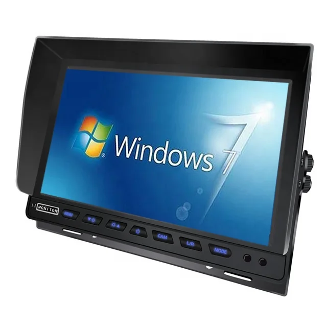 PC Monitor 10.1 inch Car VGA Monitor 1024X600IPS Display CCTV Screen with VGA and AV Input Desktop Headrest LCD Computer Monitor