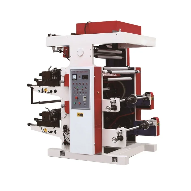 2 Color Flexographic Flexo Printing Machine for Plastic Bag logos