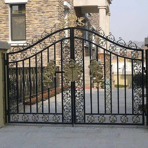 Contemporary Automatic System Fence Sliding Gate Garden Gates For Villa House Electric Wrought Iron Driveway Gate