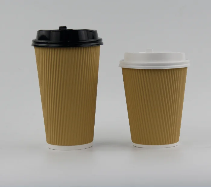 
Custom Takeaway Disposable Hot Drink Double Wall Coffee Cups Printed In Stock 12oz & 16oz with stirrer 