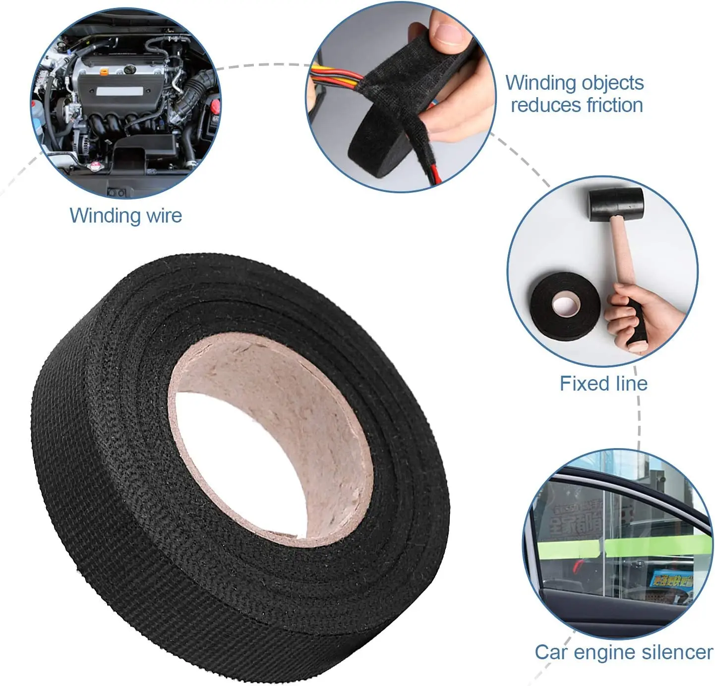 Waterproof Fire Retardant Wear Resisting Automotive Auto Car Electrical Fabric Wiring Fabric Cloth Wire Harness Tape