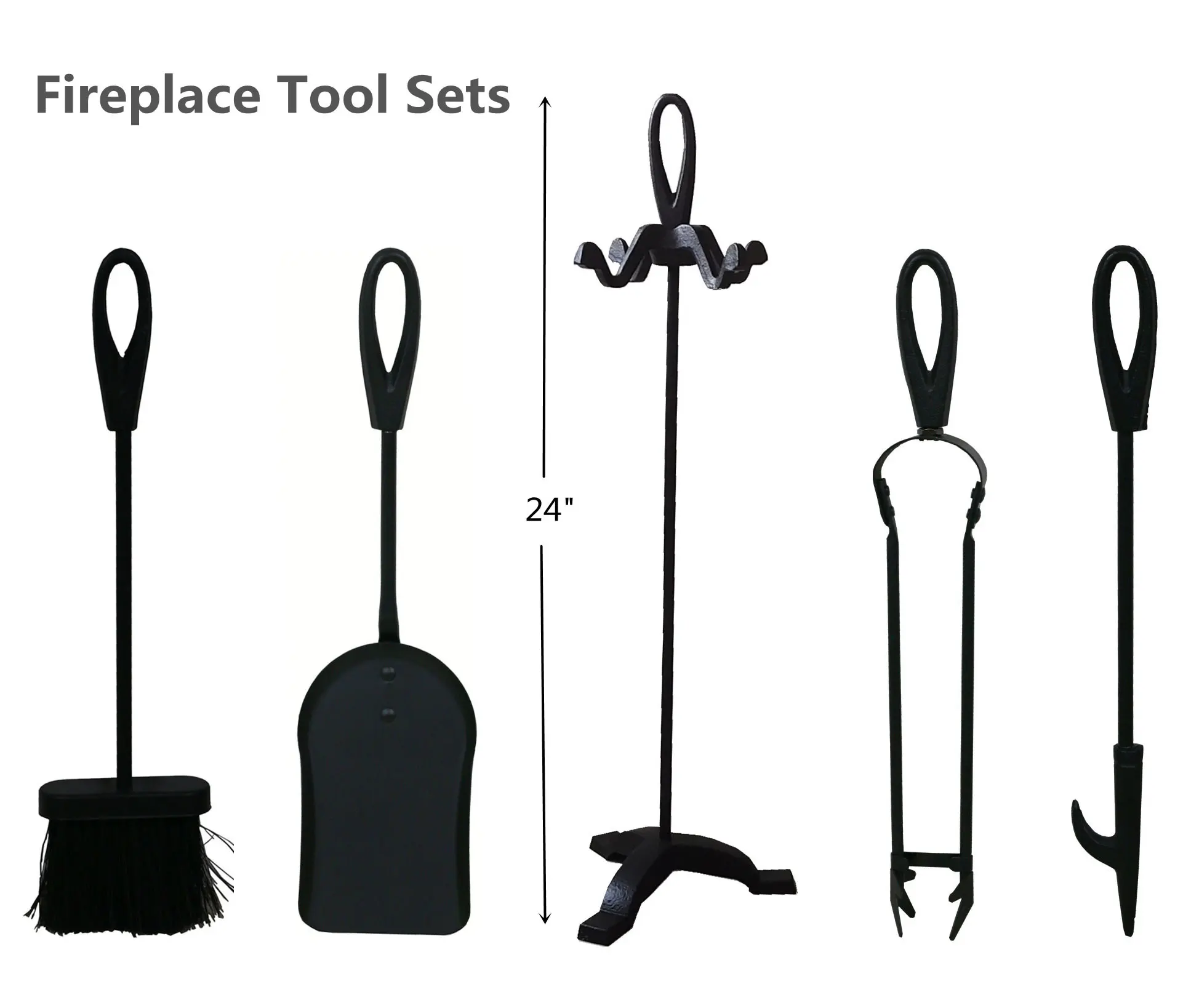 Small Handle Fireplace Tools Sets Accessories For Fireplace/Camping/Picnic