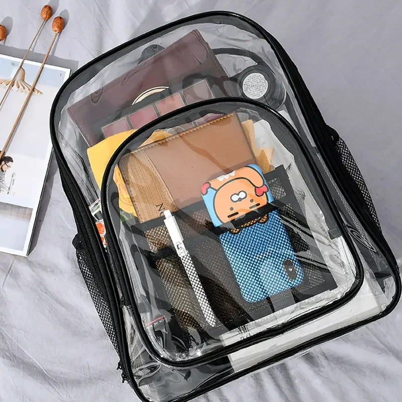Factory Cheap Price New Design Fashion Clear PVC School Backpack Custom Transparent PVC Waterproof Durable School Backpack