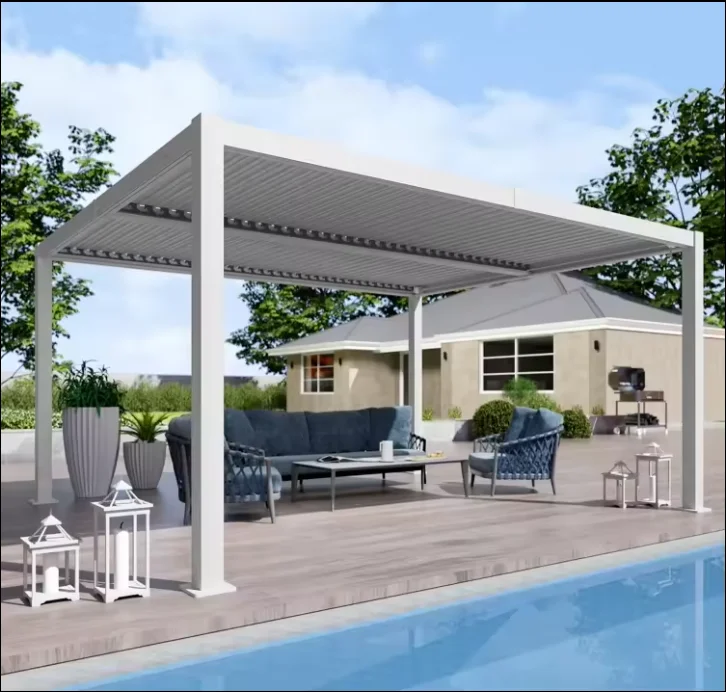 new louvered pergola factory aluminium outdoor louvre pergola bioclimatic louvered aluminum pergola factory supplier