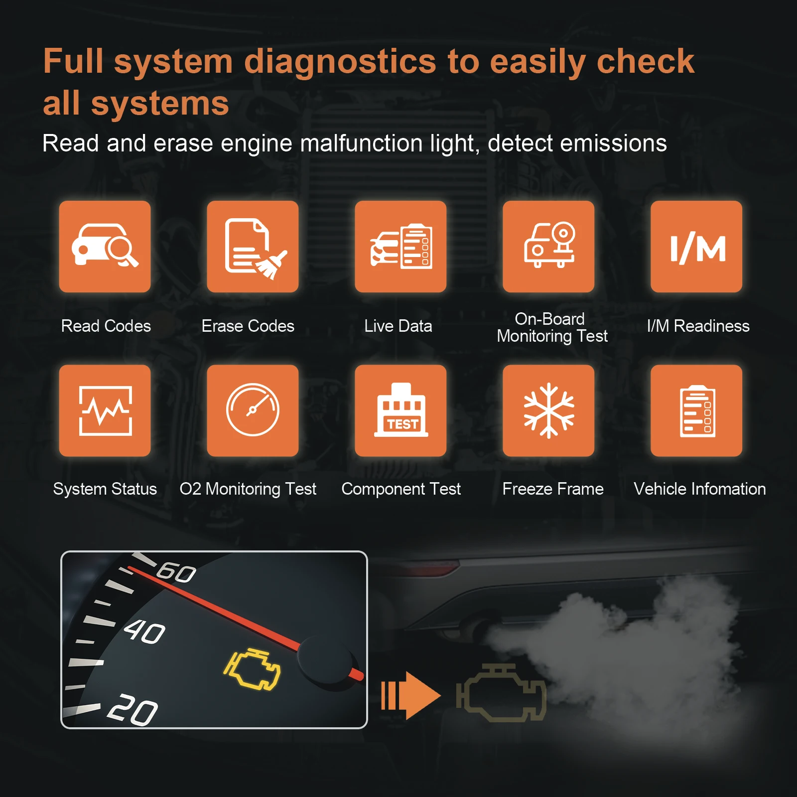 2024 New Humzor Z100 Latest Enhanced Full System Scanner OBD2 Tool Car Diagnostic