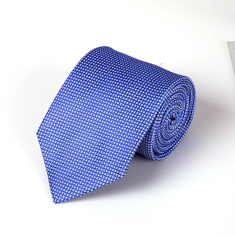 Good Quality Personalised Woven Labels Mens Purple Silk Custom Design Embroidered Small Dot Tie