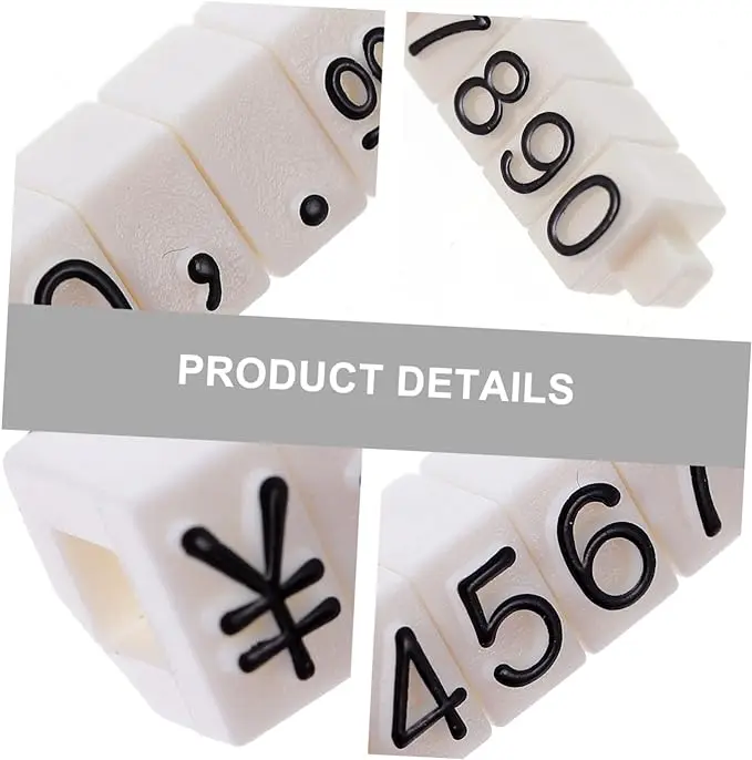 Wholesale Custom Plastic Price Cubes Display Stand Retail Jewelry Cosmetic Sunglasses Watches Digital Pricing Tags Display Shop