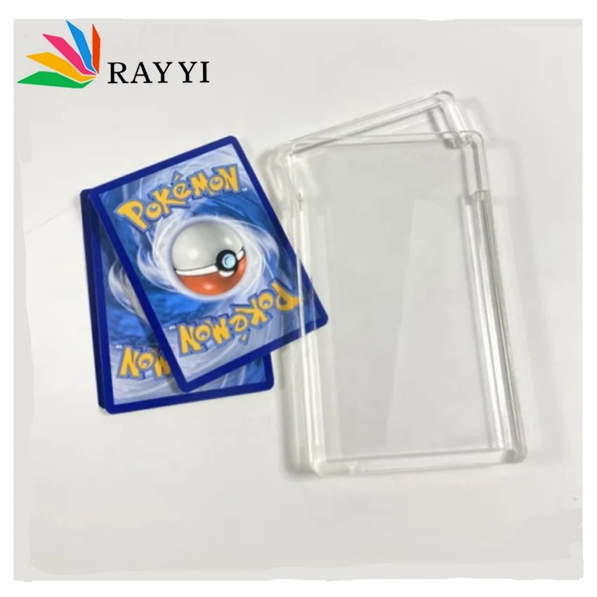 100% new Custom Clear Acrylic Single Pokemon Booster Pack Protector pokemon card protector case