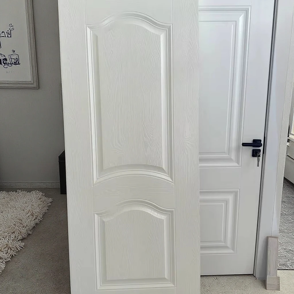 Modern Bedroom Hotel Cheap Doors Design Melamine MDF Solid Wood Interior Room Door