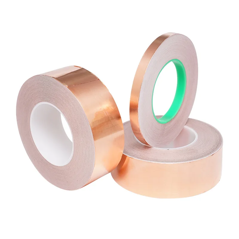 Self-adhesive single-sided conductive copper foil tape anti-interference shielding high temperature copper foil tape customised
