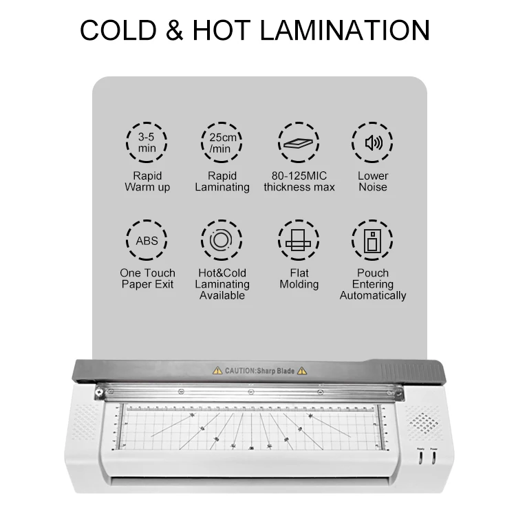 OL381C Home Office Equipment Hot Laminating Machine A4 Pouch Thermal Laminators