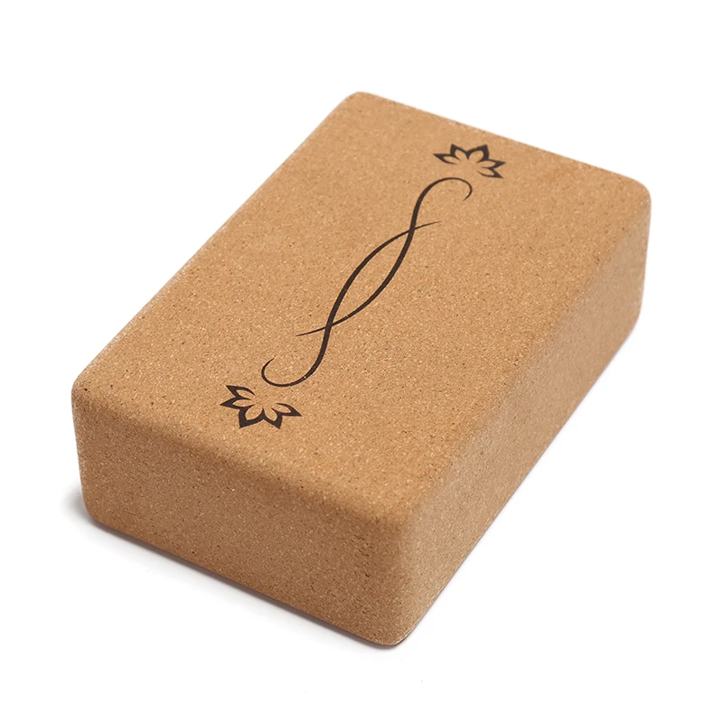 Natural and Eco-Friendly Cork Yoga Blocks Brick for Yoga Pilates and Balance Training