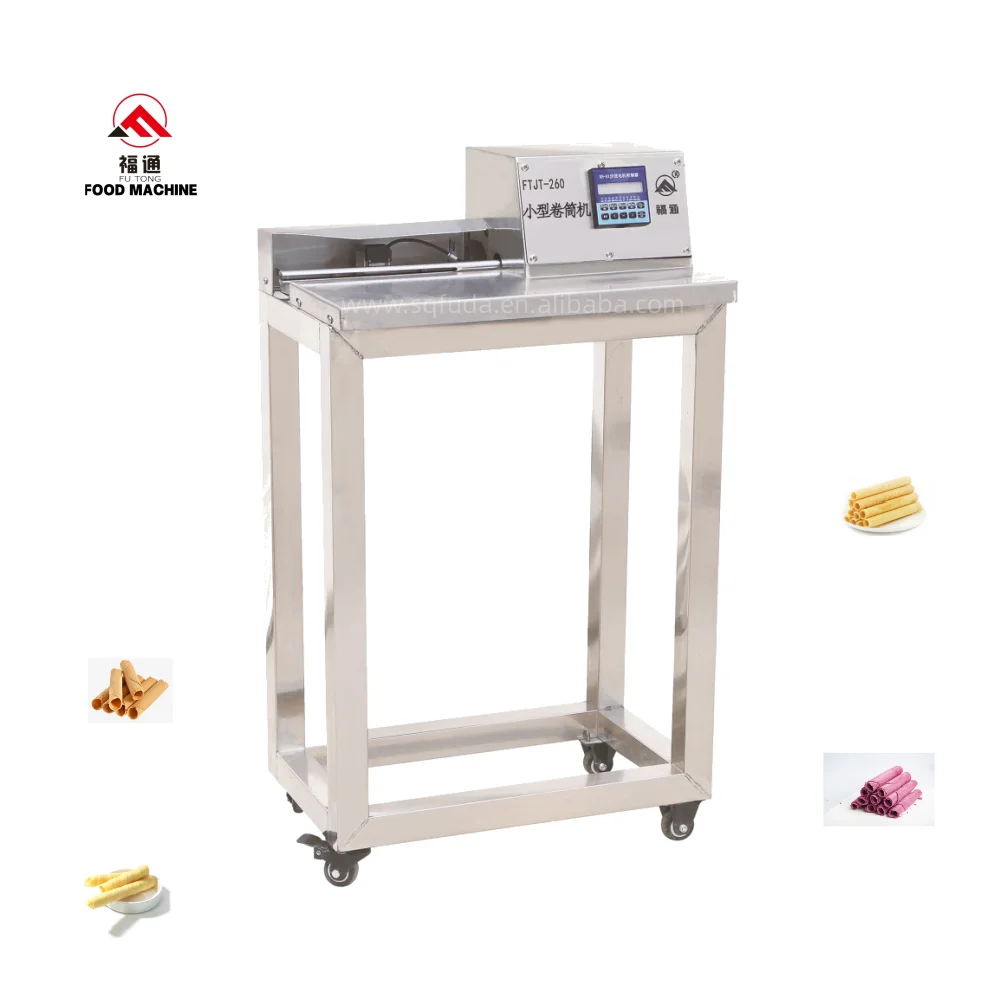 Small food equipment egg roll roller kue semprong rolling machine seaweed rolling machine