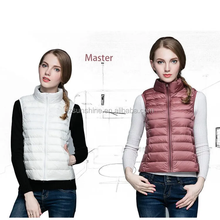 Foldable Duck DOWN Puffy Winter Korean Vest women
