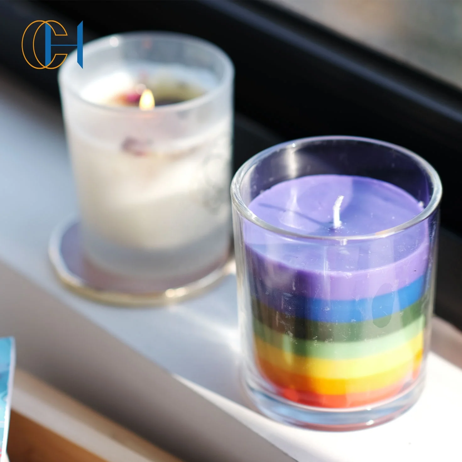 China Suppliers Wholesale Luxury 2022 Handmade Organic Spell Scented Spiritual Colorful Chakra Soy Wax Relax Meditation Candle