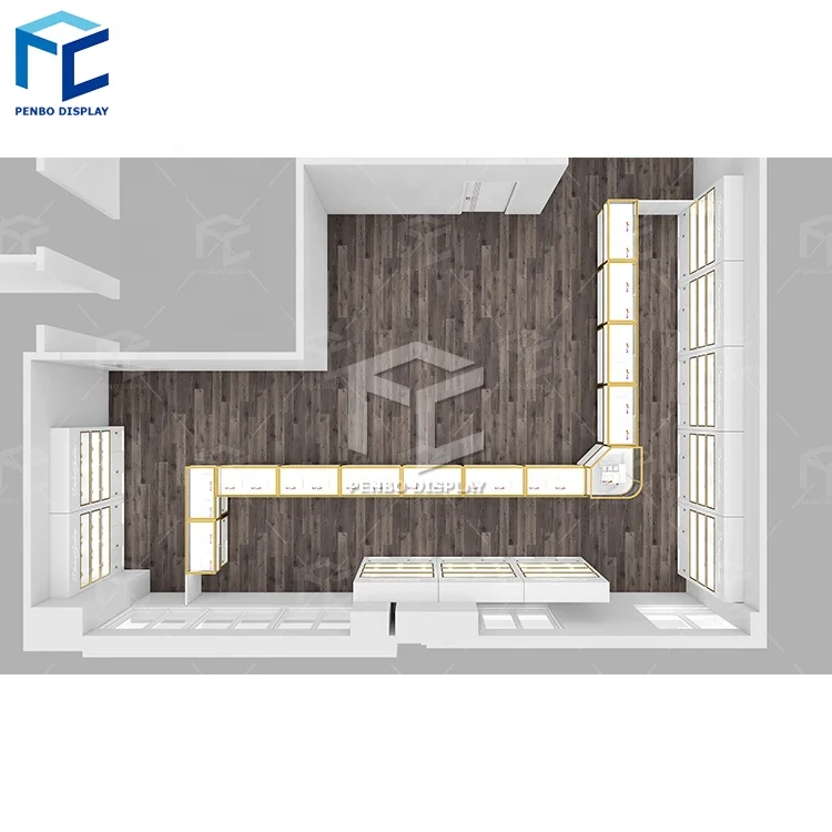Jewelry Stores showcase luxury jewellery display Jewelry Shooroom Decoration Gold Jewellery Shop Interior Design