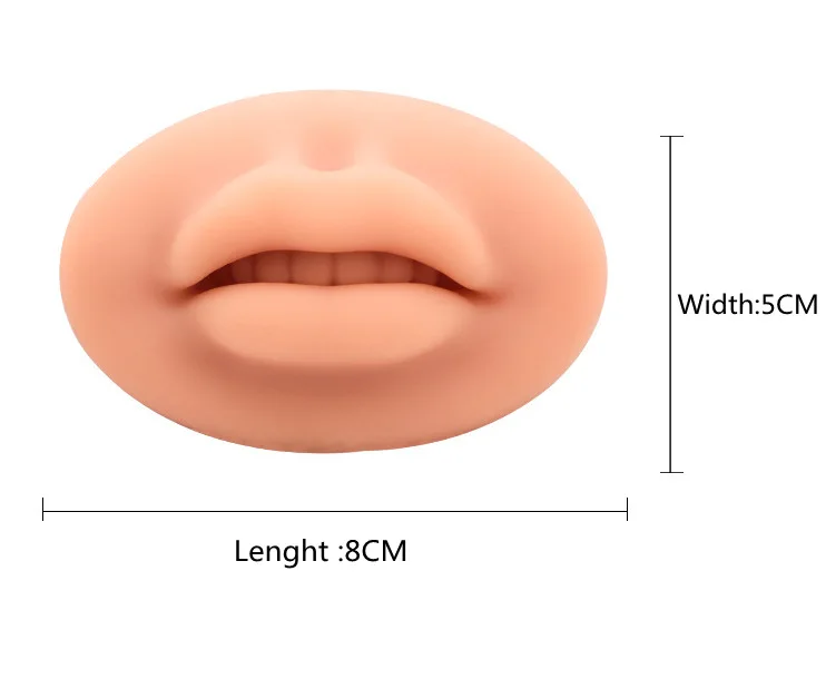 Wholesale Permanent Makeup Large Lips 3D silicone solid exercise Suture Face Latex Brown Microblading Tattoo Practice Skin 10 -