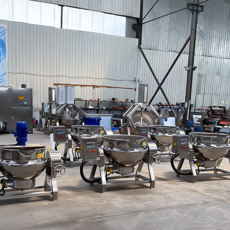 Industrial steam cooker Electric/steam/gas Heating Boiling Cooking mixing Pot jacket kettle with agitator