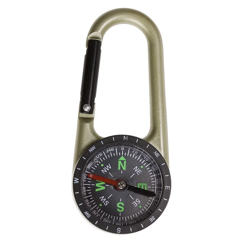 Carabiner Compass Mini Compass Multiple Colors Hook Magnetic Compass Carabiner Clip carabiner multitool