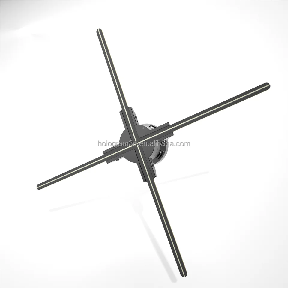 PC connected HDMI-input hologram fan equipment mobile connected holographic fan projector