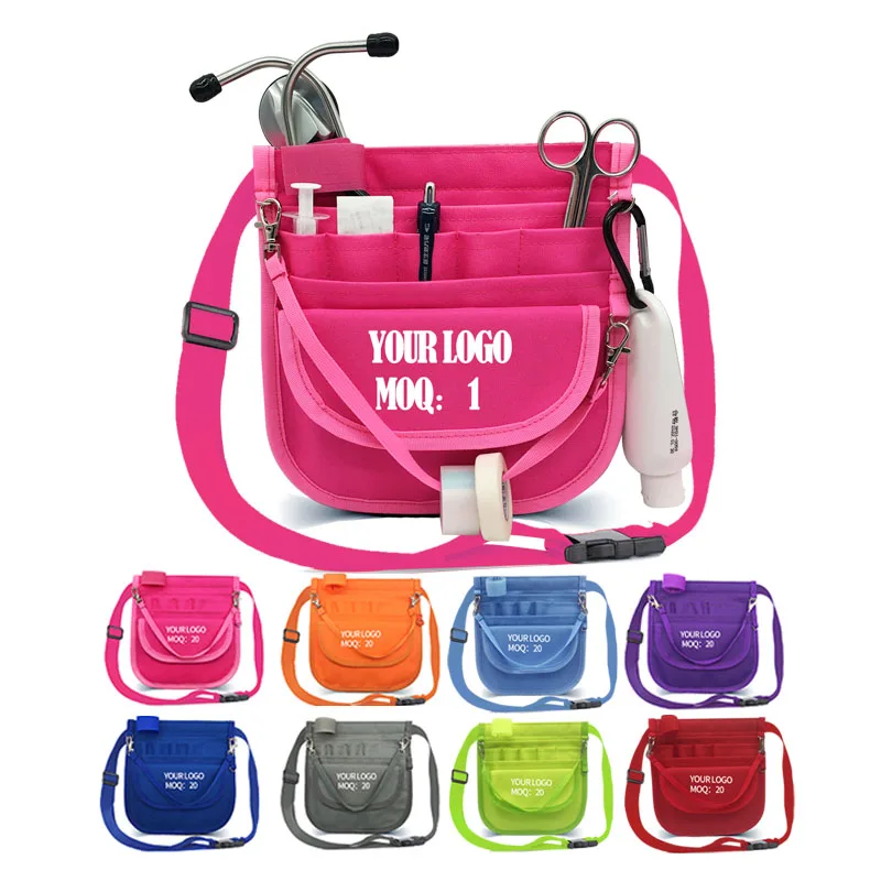 Low Moq Custom logo Nurse side Fanny bag Nursing Pocket Organizer Belt Pouch Waist Pack for work