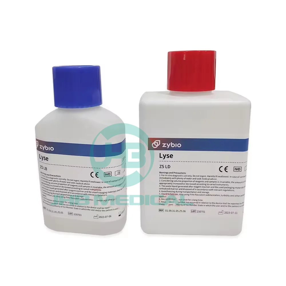 Zybio Original 5 Parts Hematology Reagents Diluent Lyse LD-II CR-I Probe Cleanser For Lab Hospital Use Z5-LB Z5-LD