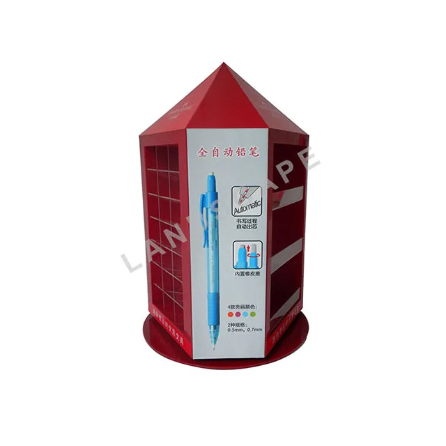 Custom made clear acrylic pencil display stand for bookstore/counter top acrylic stationery display shelf