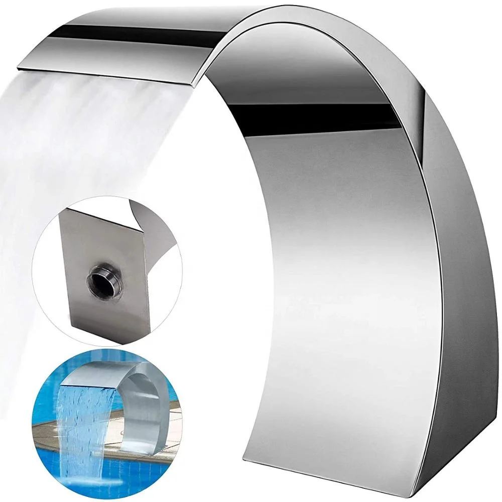 Stainless Steel Silver Waterfall Pool For In Ground Pools Outdoor Garden
