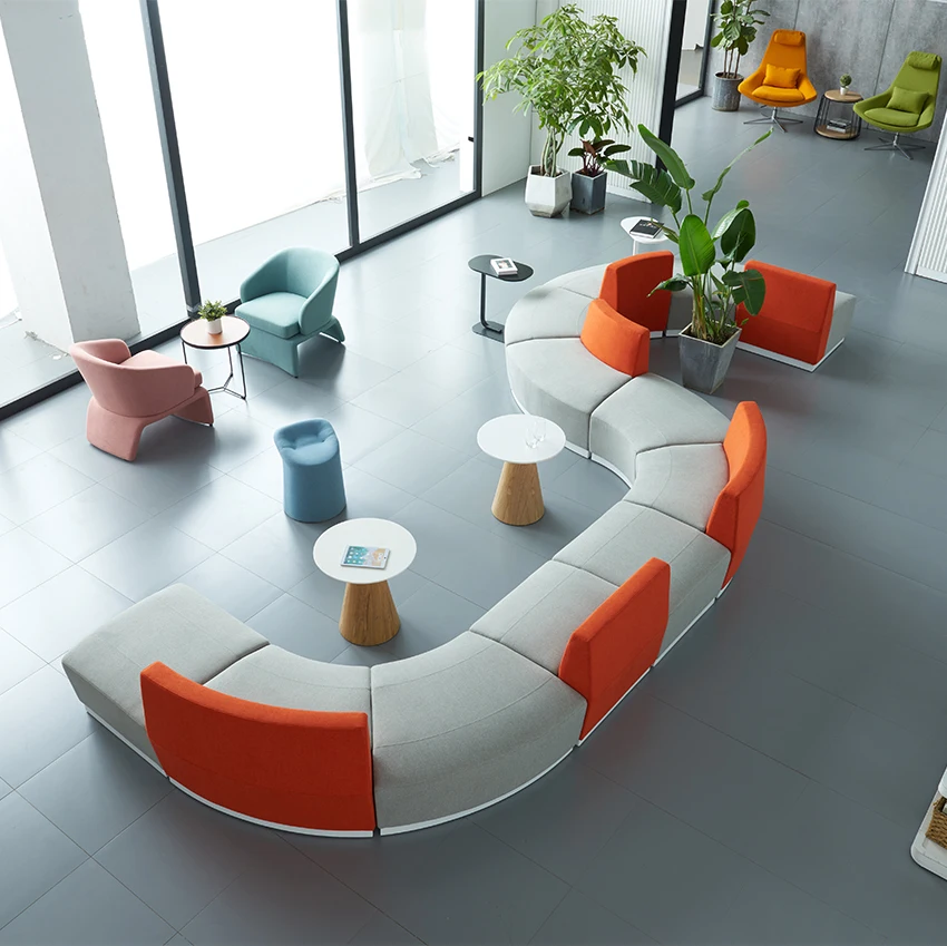 Flexible Modular Design Fabric Reception Sofa Office Sofa Set Waiting room sofa chair