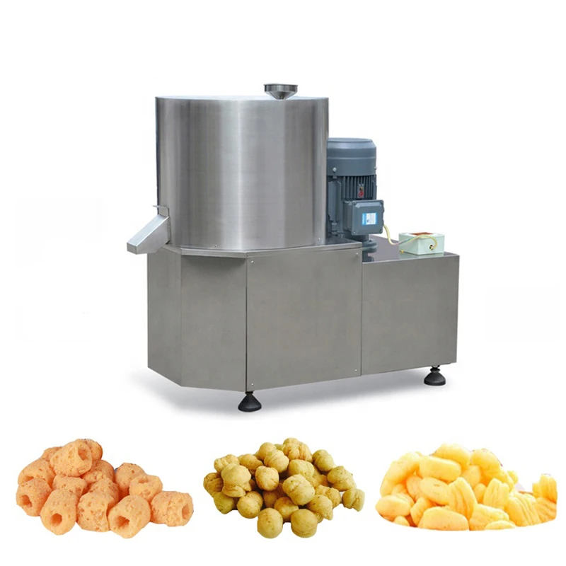corn snack extrude cereal puffed rice cake machine crisps production line puff snack machines automatic
