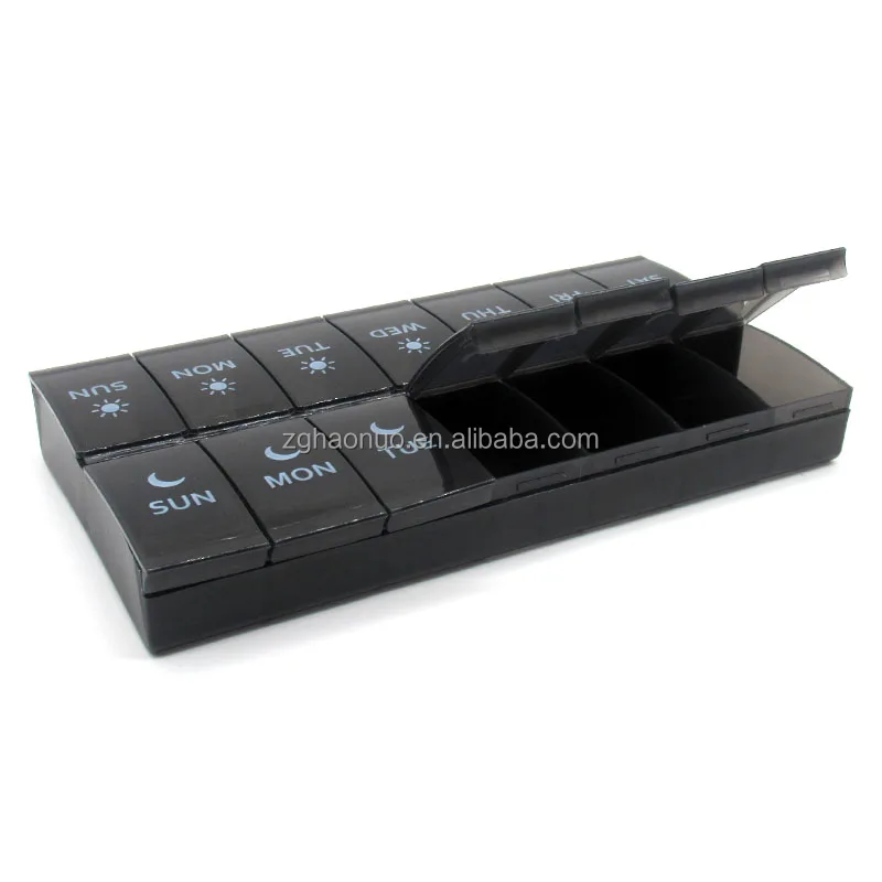 factory  new Double row 14  compartments weekly Drug storage box 7 days Sealed and dust-proof PP Plastic pill box