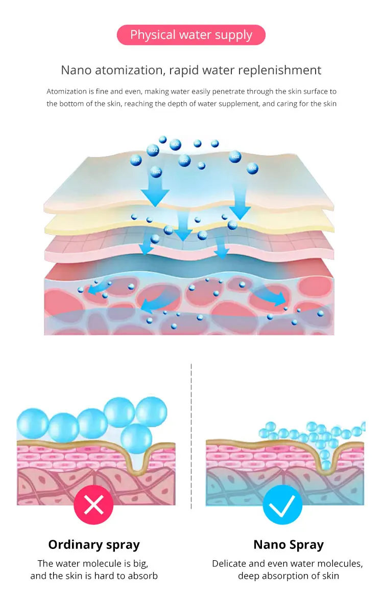
Custom Logo Vaporizador Handy Hydrating Beauty Kits Facial Skin Mist Spray Bottle Oxalic Acid Steamer Fan Maquina Vaporizadora 