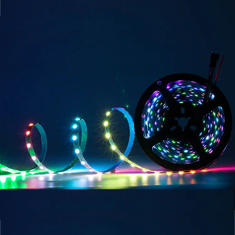 S shape Addressable Zigzag 5mm 8mm PCB WS2812B RGB LED pixel bendable 48 60 leds/m 5V full color ZIG ZAG LED Strip Light