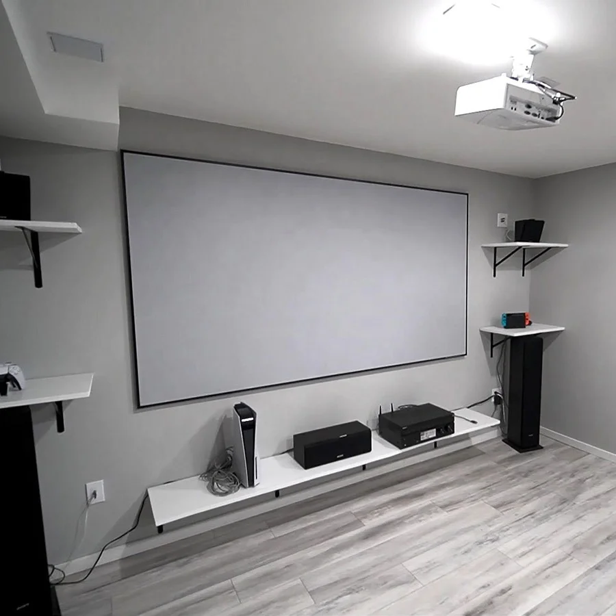 Laser TV Projector Screen 100 inch ALR Fixed Frame Screen Ultra-Short-Throw Projectors