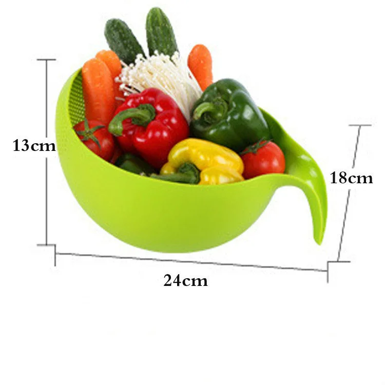 Rice Washing Bowls Vegetable Drainer Food Prep Bowl And Fruit Washer Large Plastic Strainer Colander