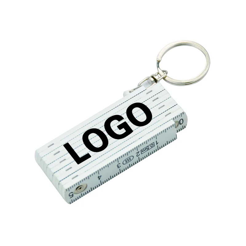 Promotional Gift Logo Customization Wholesale Keyring With Folding Ruler