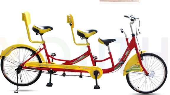  2 человека тандем велосипед детский трехколесный грузовой