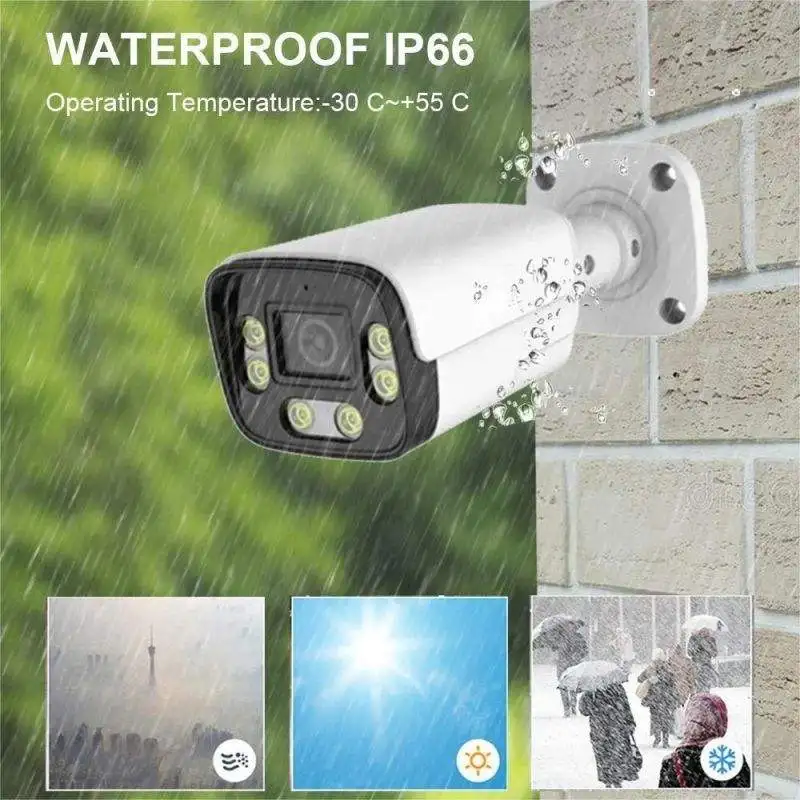 Tuya 5MP 4CH 8CH PoE Nvr Kit Outdoor Home Security Camera System 8 Wired Outdoor Video Network IP Cameras System