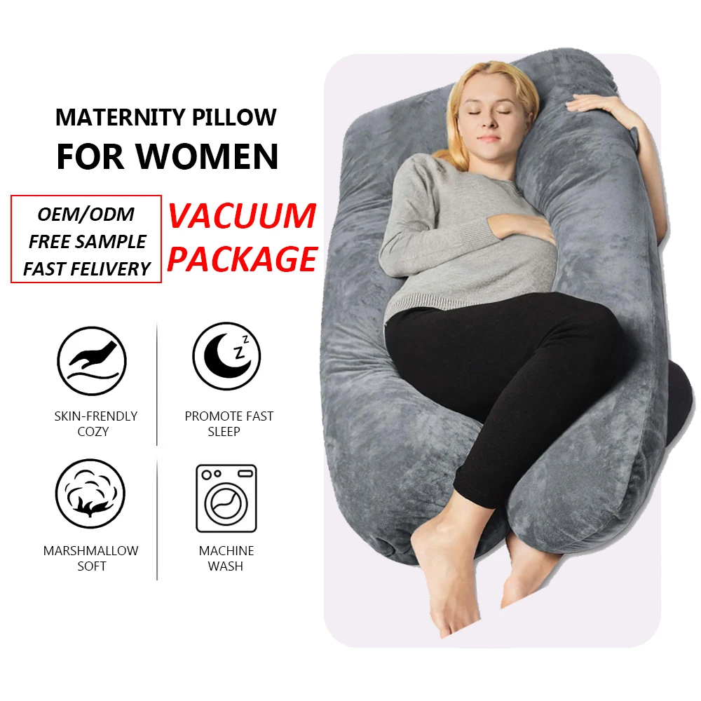 GAGA Pregnant and Nursing Women U Shaped Maternity Support Cushion Comfortable Body Pregnancy Pillow with Washable Outer Cover