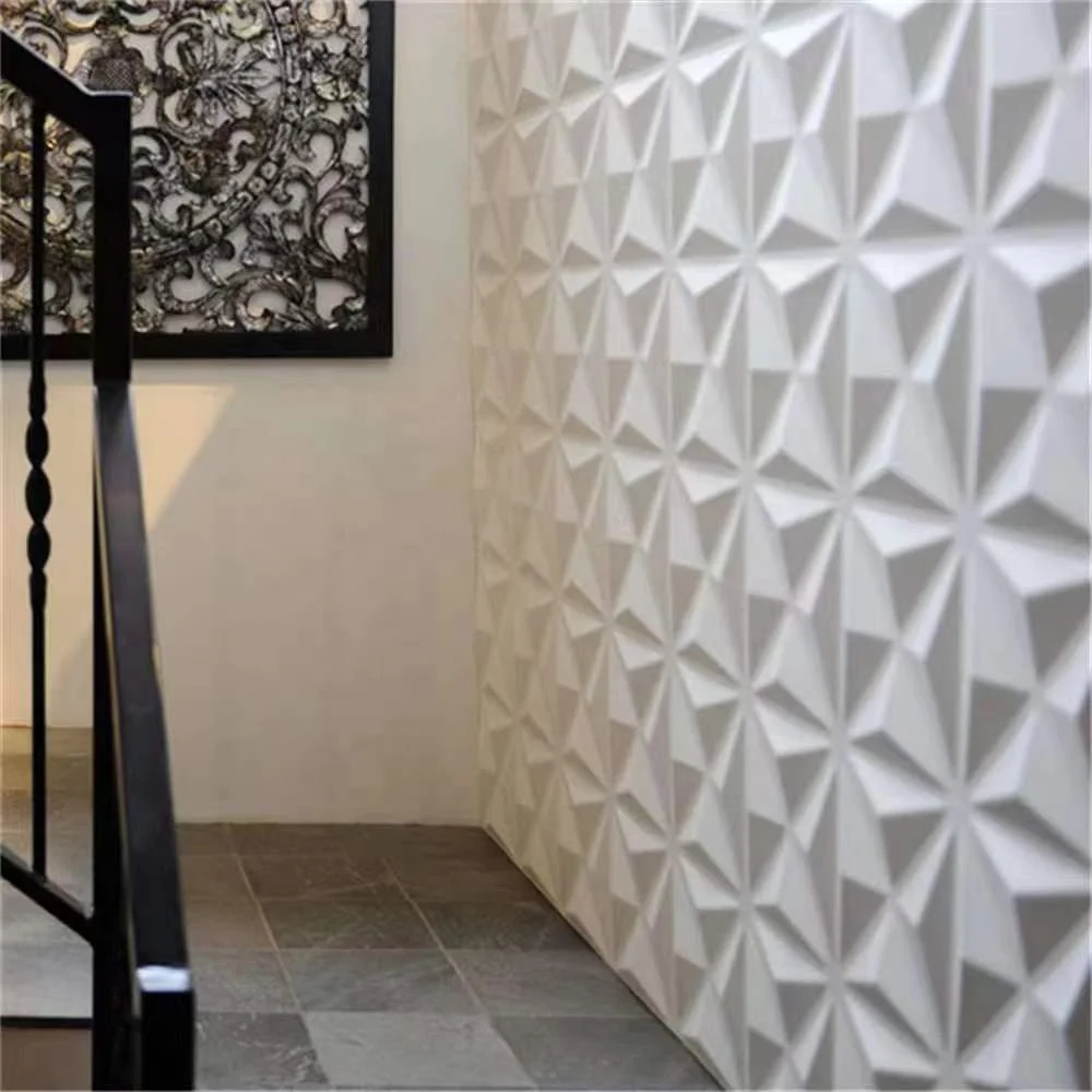Wholesale Price Waterproof Paintable interior decoration PVC waterproof and flame retardant 3D wall  panel