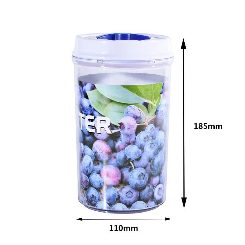 Microwavable Cylinder-Shaped Plastic Food Container with Lid for Pasta Jar Bucket Storage Grain Preservation 10kg Load Capacity
