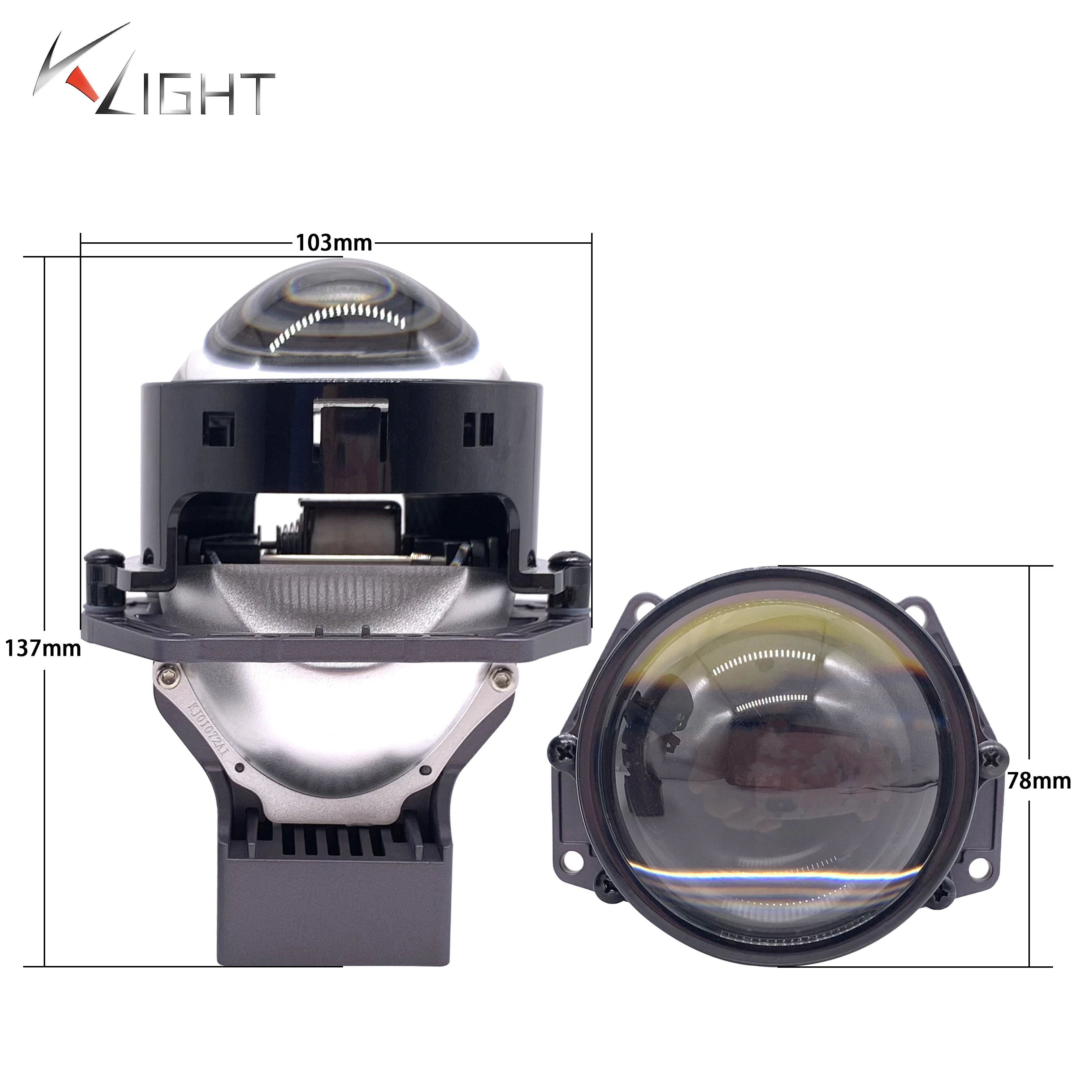 Klight 3.0inch Bi led projector lens car headlights 12V 3.8/4.7A 45/56W 3300/4300lx car lamp car lighting